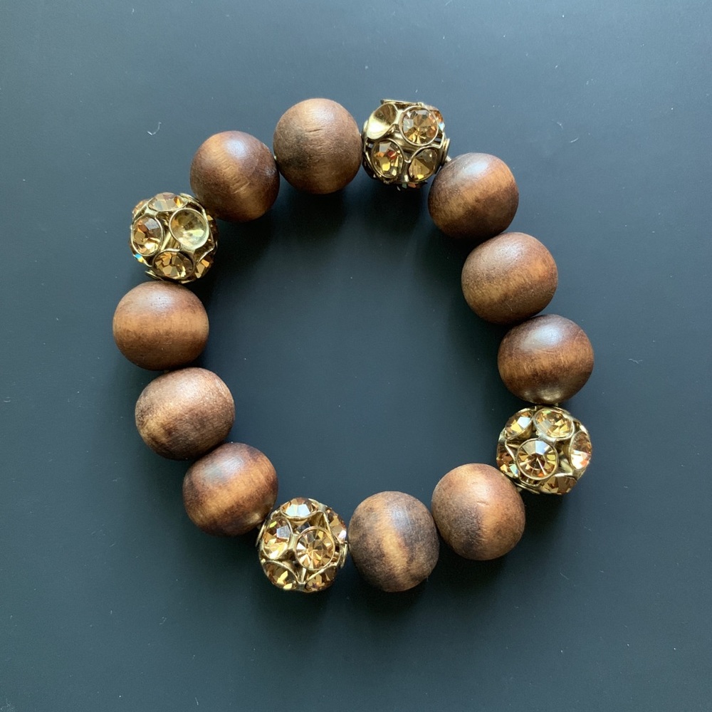 J. Crew Wood Bead Bracelet